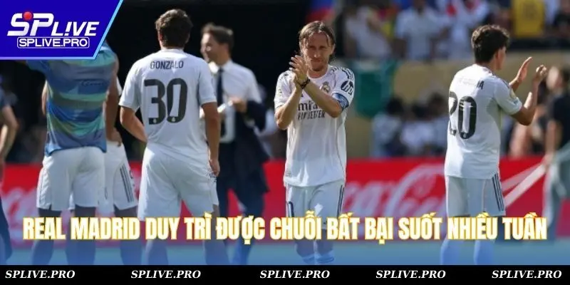 Real Madrid duy trì được chuỗi bất bại suốt nhiều tuần
